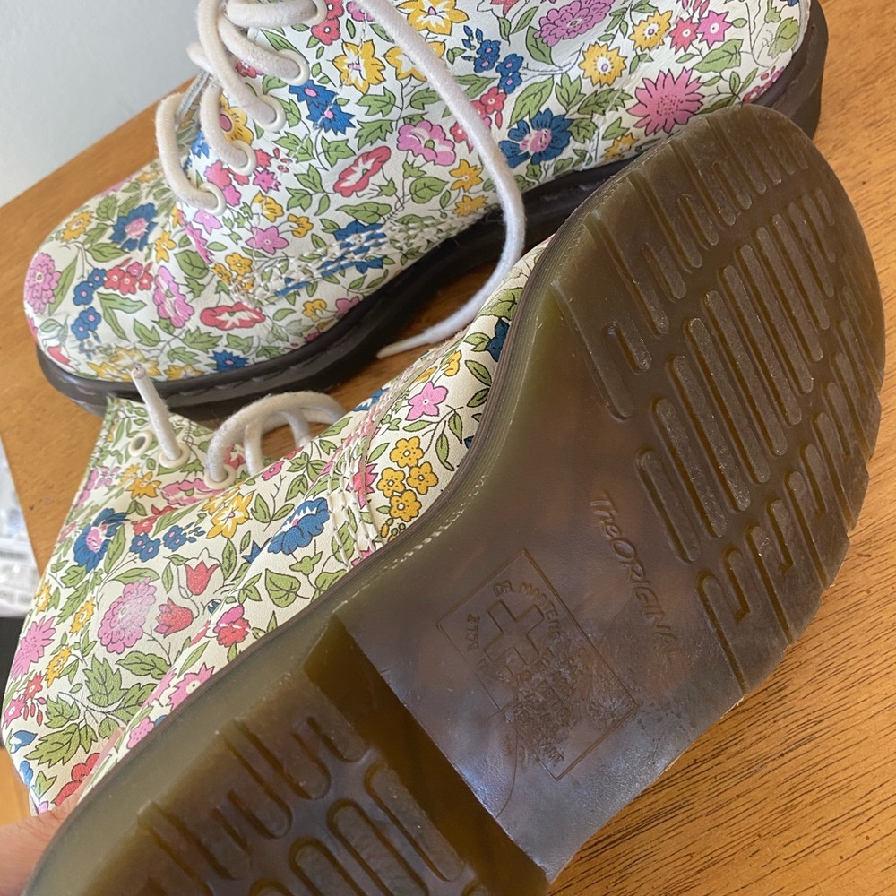 Dr. Martens Multicolor Floral Combat Boots - Picture 5 of 5